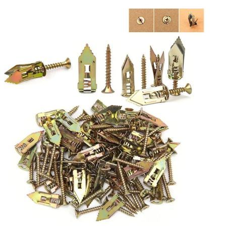 Kit 100 De Expansão Perfuração Parede Gesso Dry