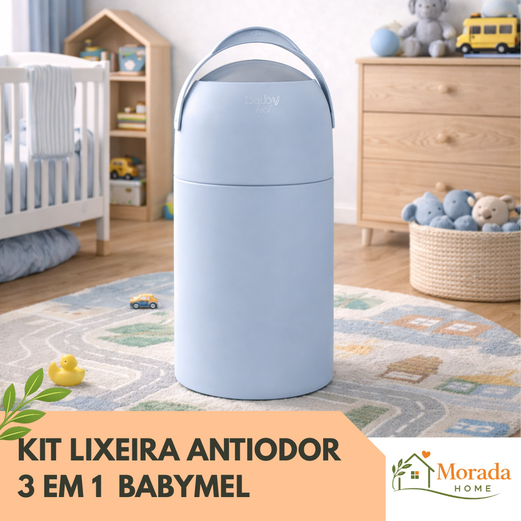 Lixeira Antiodor Baby Mel para Quarto de Criança,