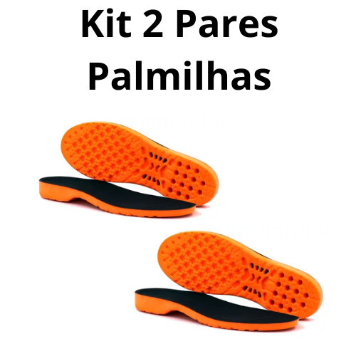 Kit 2x Pares Palmilha Gel Ortopédica Macia Confor