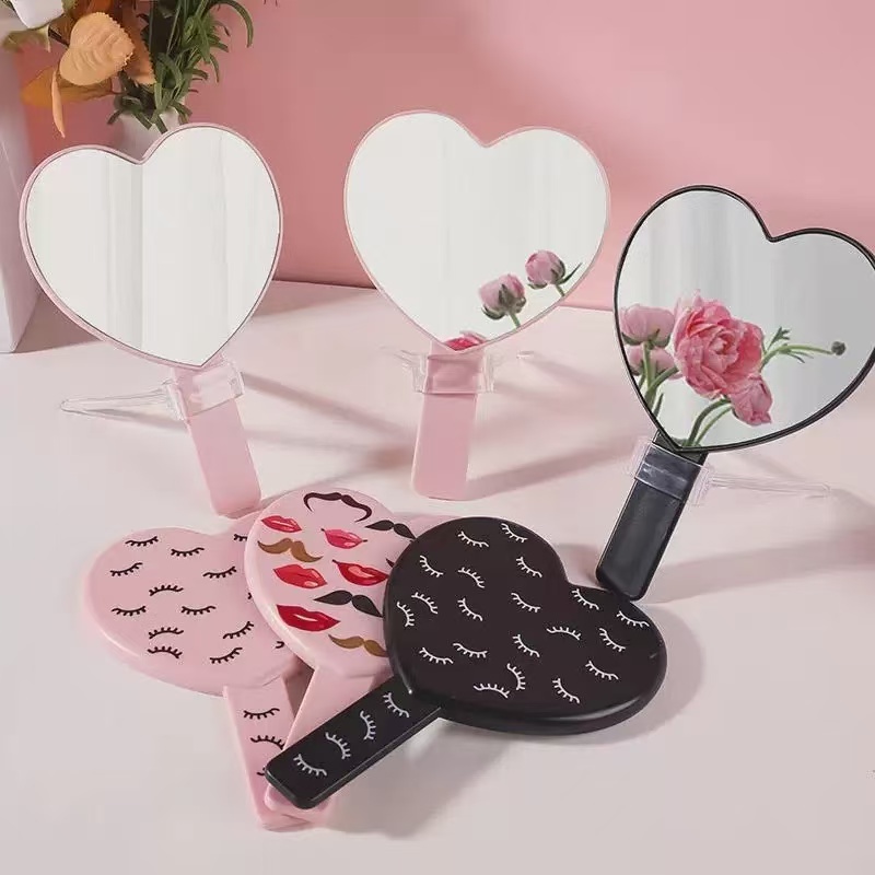 Espelho de Mão em Formato de Coração – Po