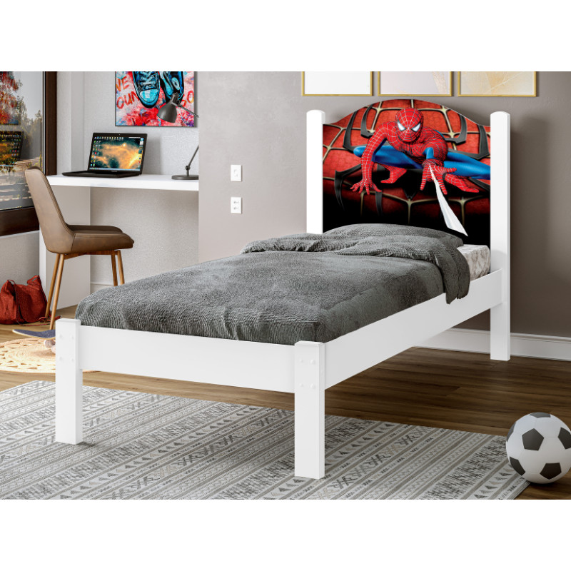 Cama Infantil Solteiro Menino Adesivada Vários Pe