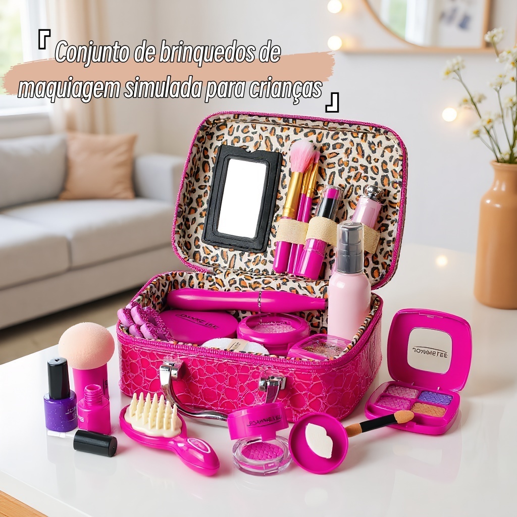 Conjunto de Brinquedos de Maquiagem Infantil, Bols