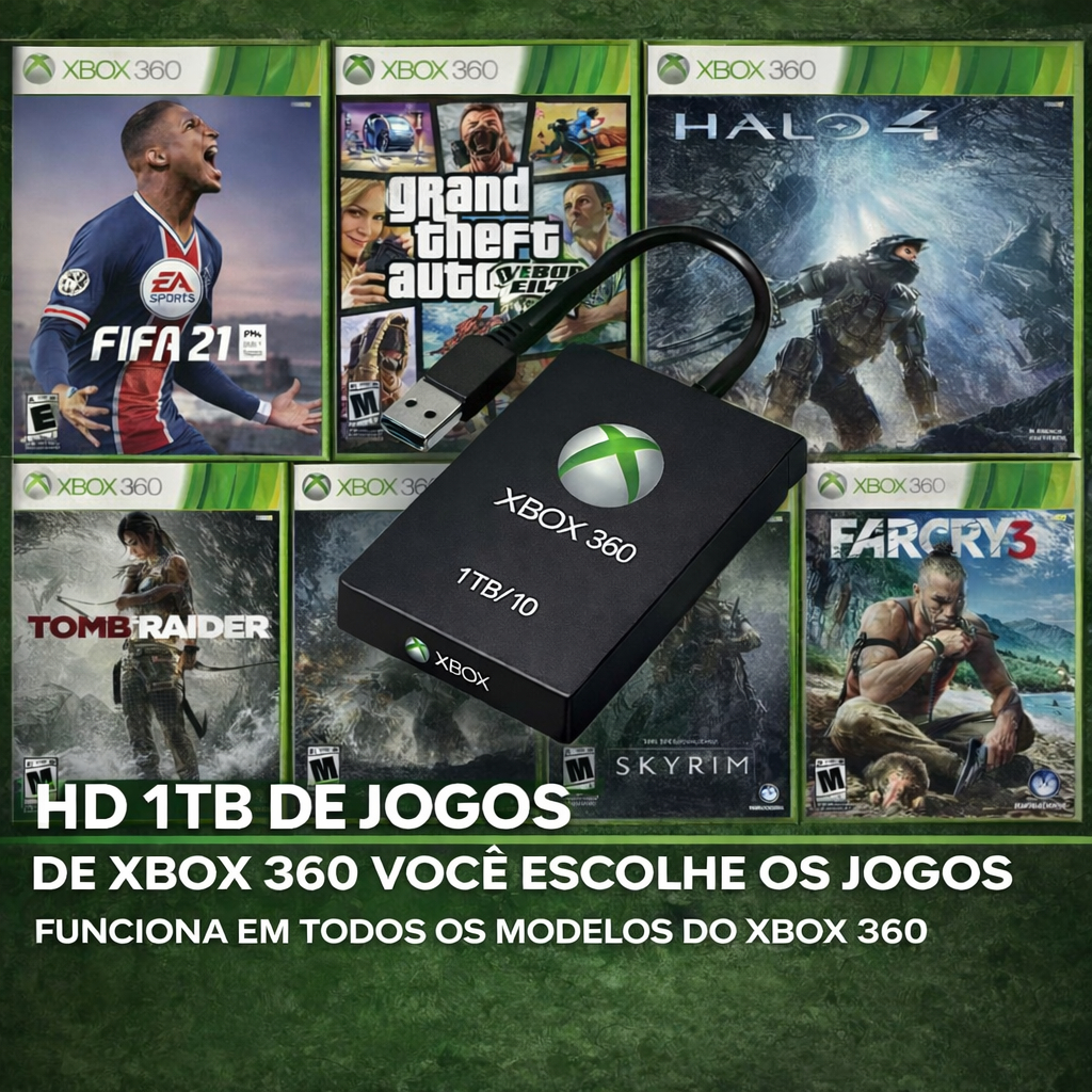 HD Externo e Pendrive (Exploit para Xbox 360 Bloqu