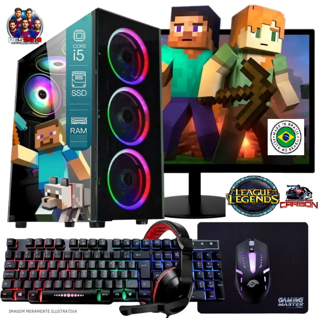 computador gamer i5 16gb ddr4 ssd 500g gtx ou Rx