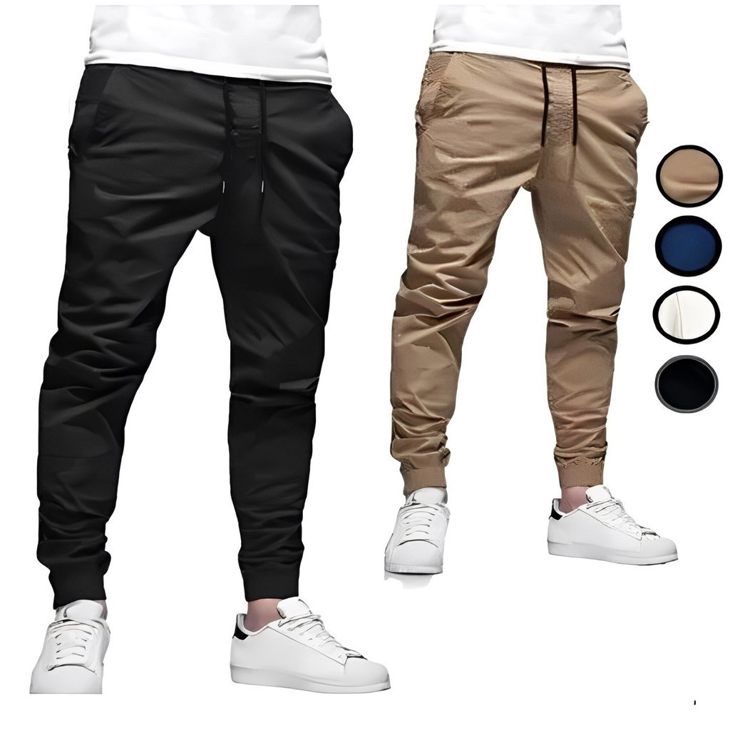 Calça Jogger Masculina Sarja ou jeans 4 bolsos co