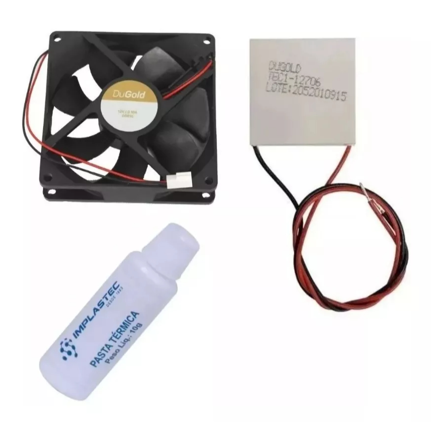 Kit Cooler Ventilador + Placa Peltier + Pasta Tér
