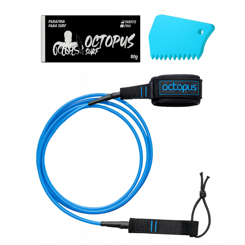 Leash Surf Strep Competição + Parafina + Raspado