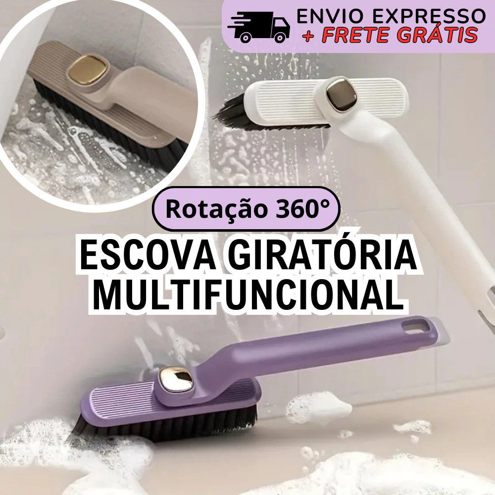 Escova Rotativa Giratória Multifuncional De Limpe
