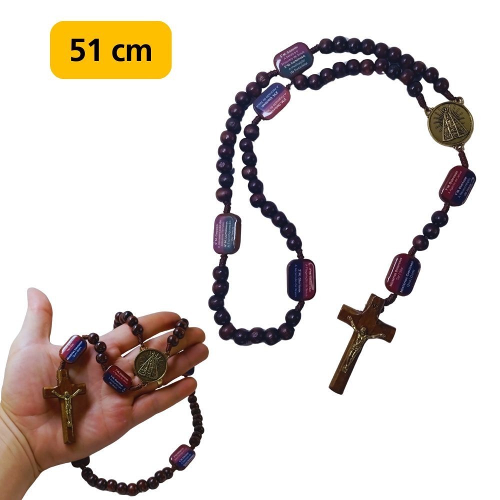 Terço Da Contemplação Dos Mistérios Madeira No