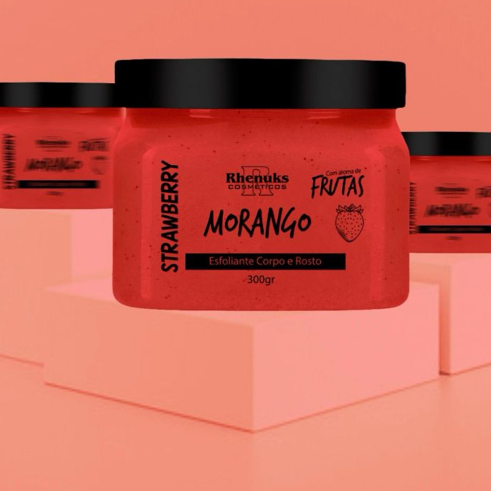 ESFOLIANTE PARA CORPO E ROSTO – MORANGO R