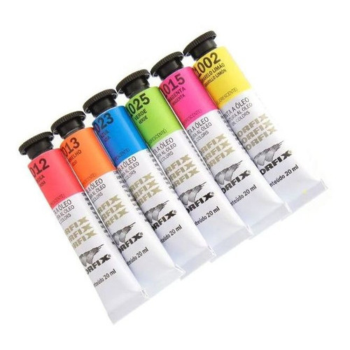 Tinta Óleo Fluorescente 20ml Corfix Para Pintura