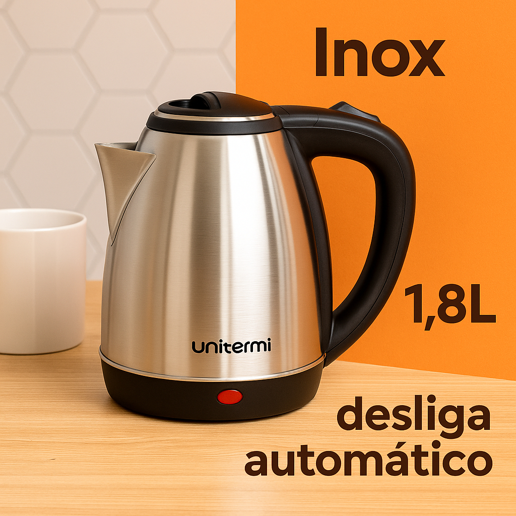Chaleira Elétrica Inox 1,8L – 110V/220V 