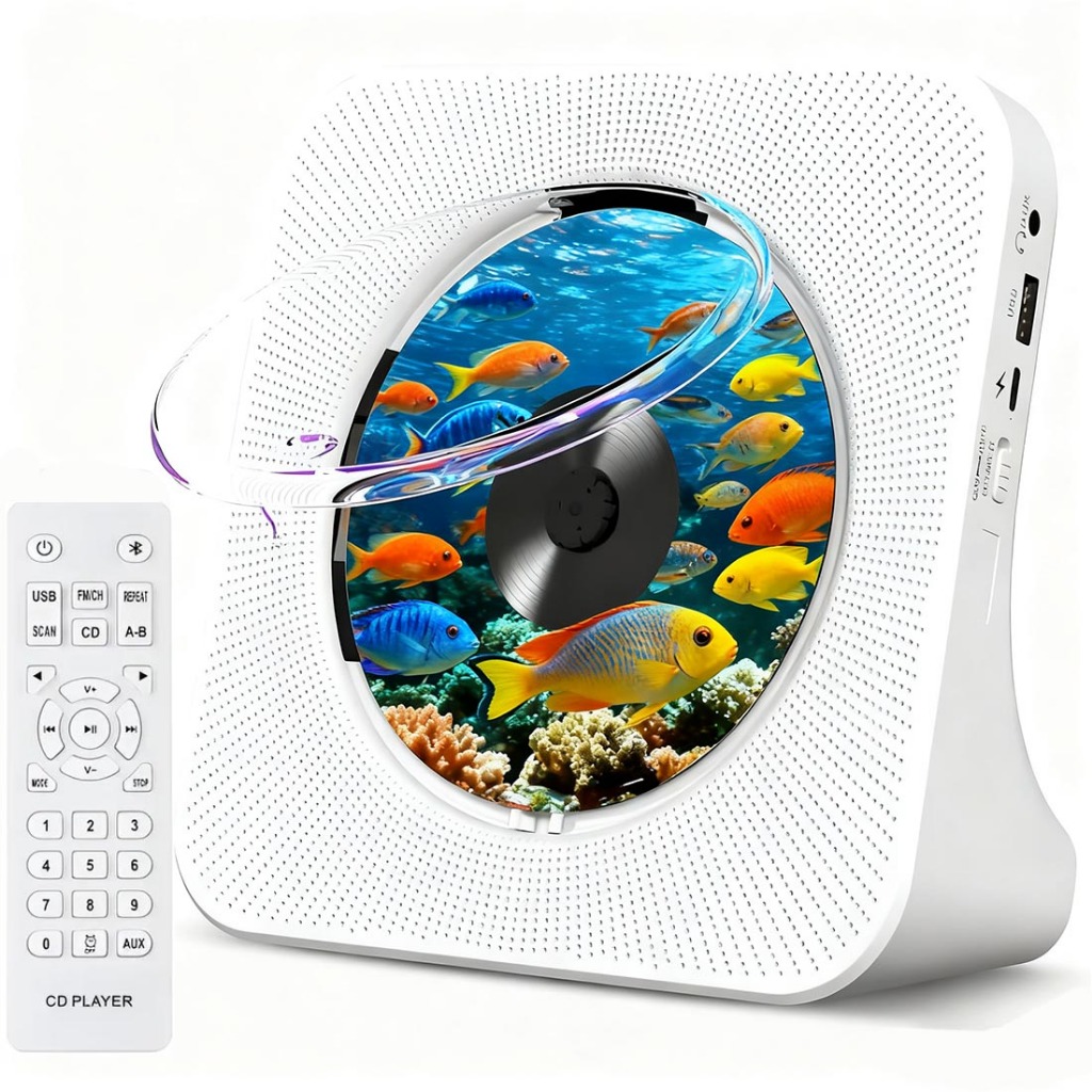 Leitor De CD Bluetooth Portátil Com Capa e Contro