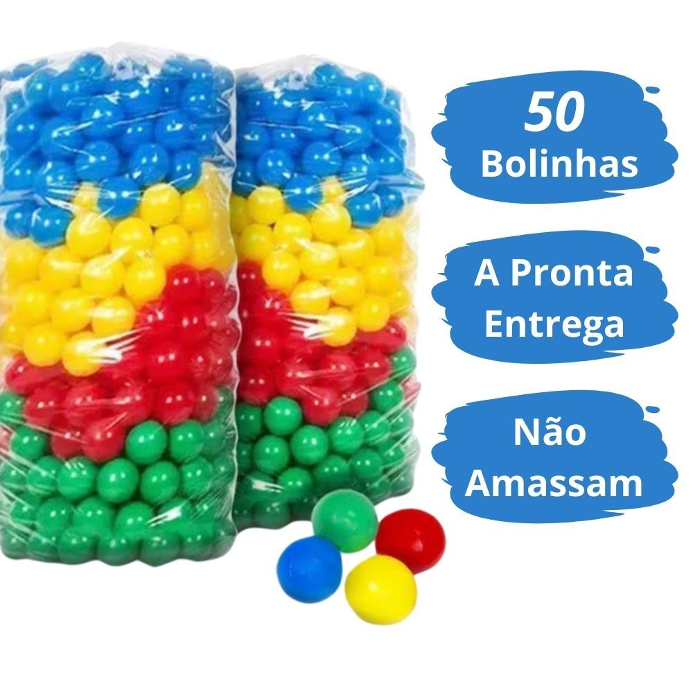 50 Bolinhas de Piscina Infantil Coloridas Ideal pa
