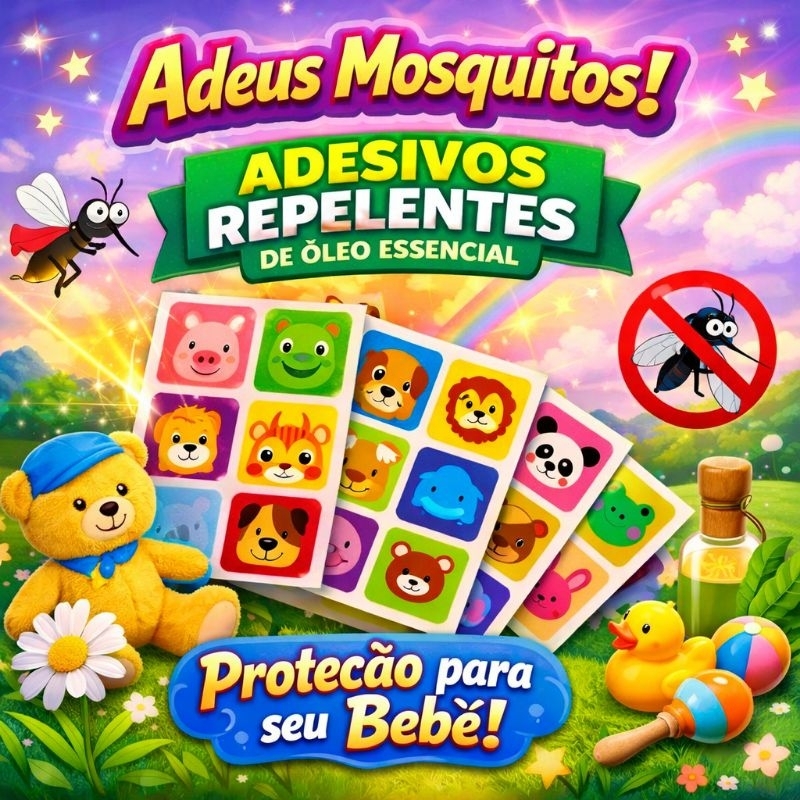 Adesivo Repelente de Insetos e Mosquitos Citronela