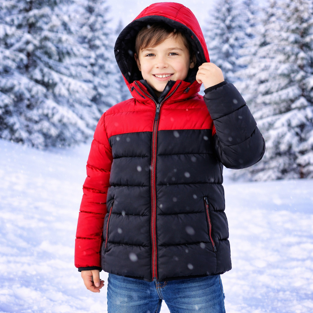 Jaqueta Forrada Casaco Juvenil Menino Puffer Boboj
