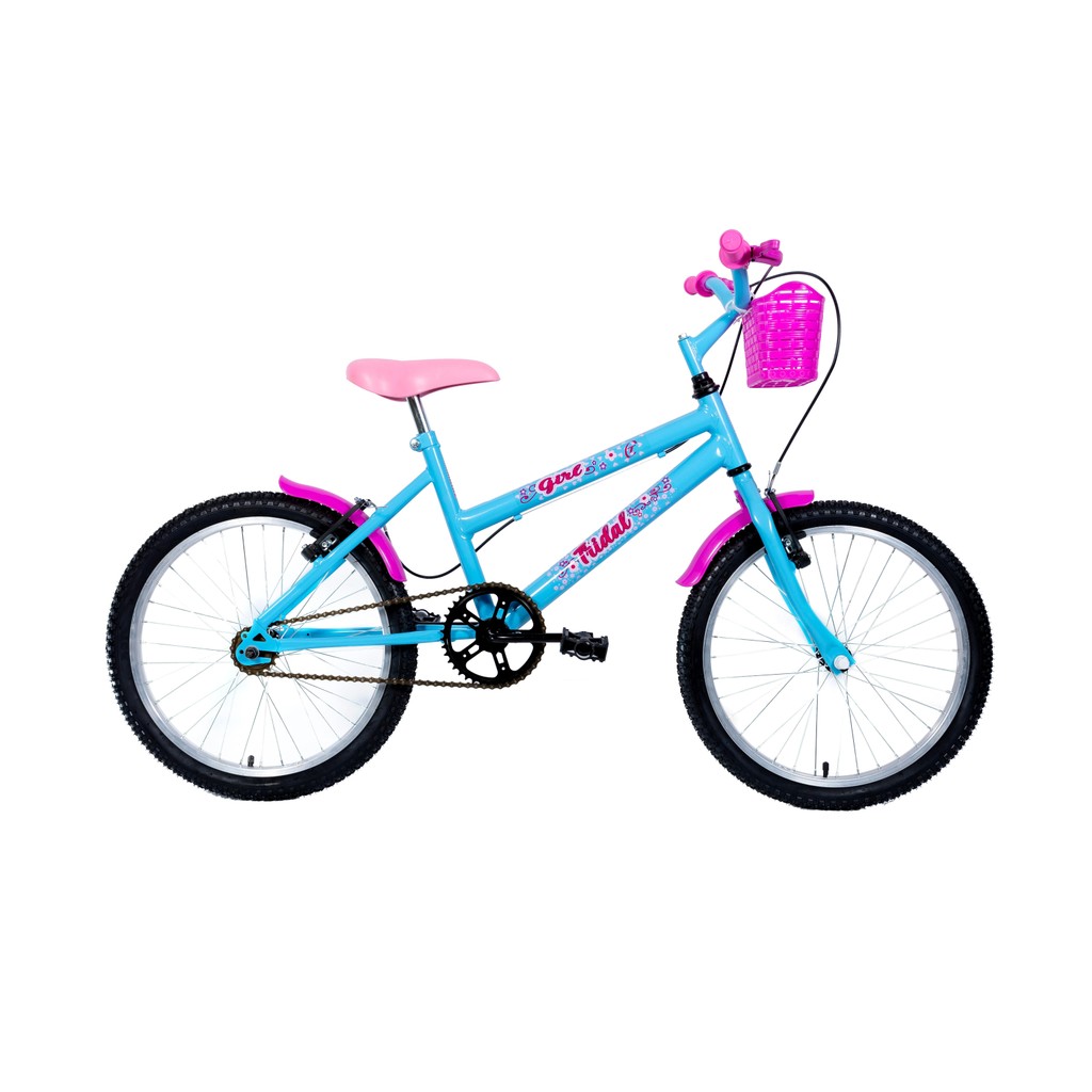 Bicicleta Infantil Aro 20 Girl MTB com Cestinha e 