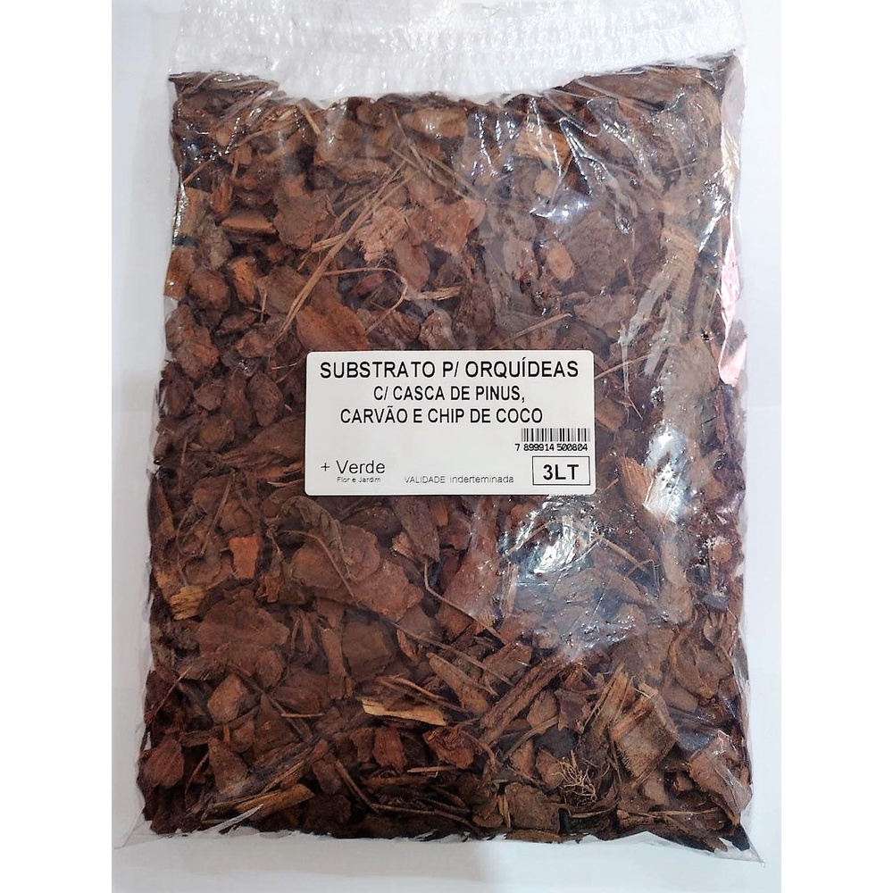3 Litros Substrato Para Orquídeas com Casca de Pi
