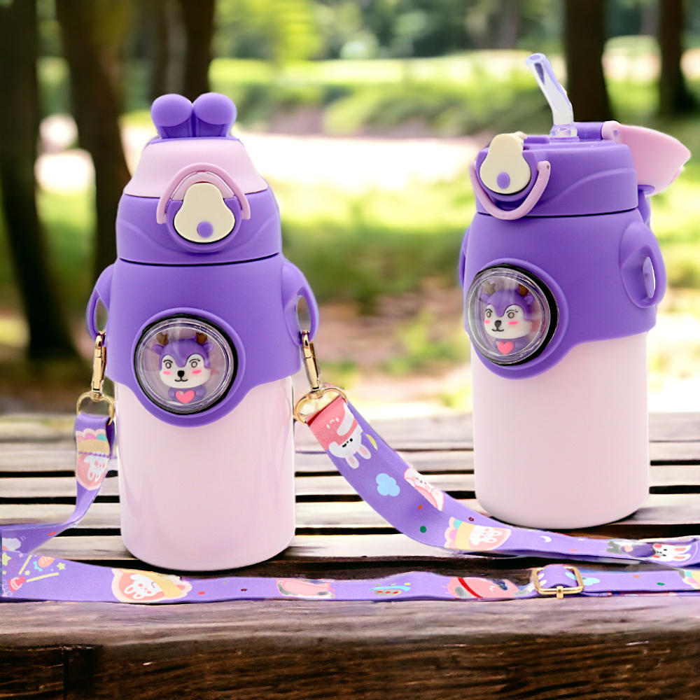 Garrafa Térmica Animais Rabbit De Aço Inoxidáve