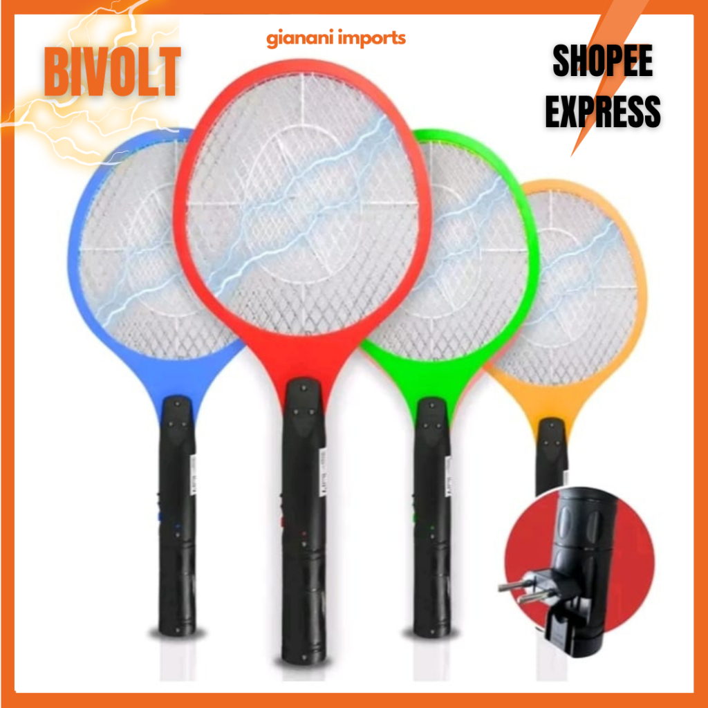 Raquete Elétrica Recarregável Bivolt 110V 220V M