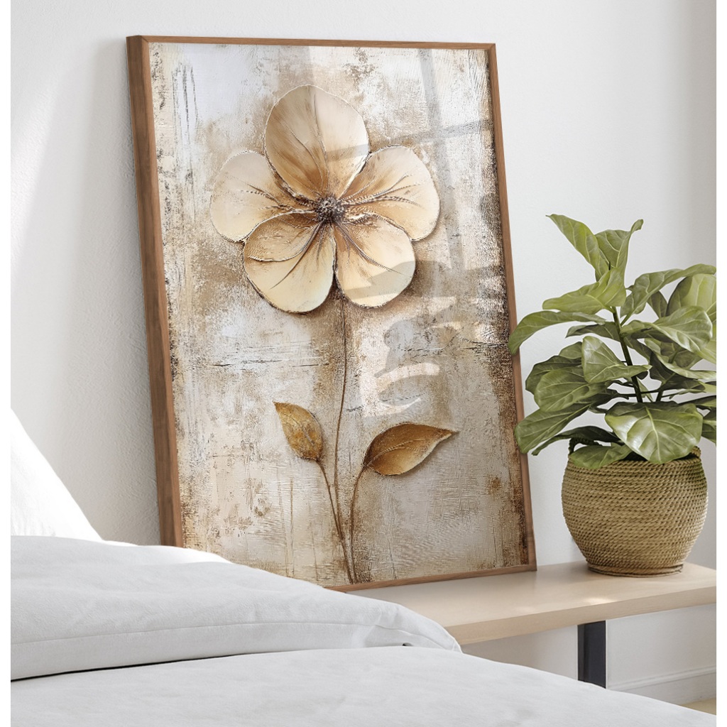 Quadro Decorativo Grande Com Moldura E Vidro Sala 