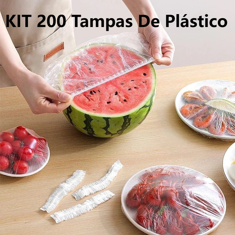 Novo Kit Com 200 Tampas De Plástico descartável 