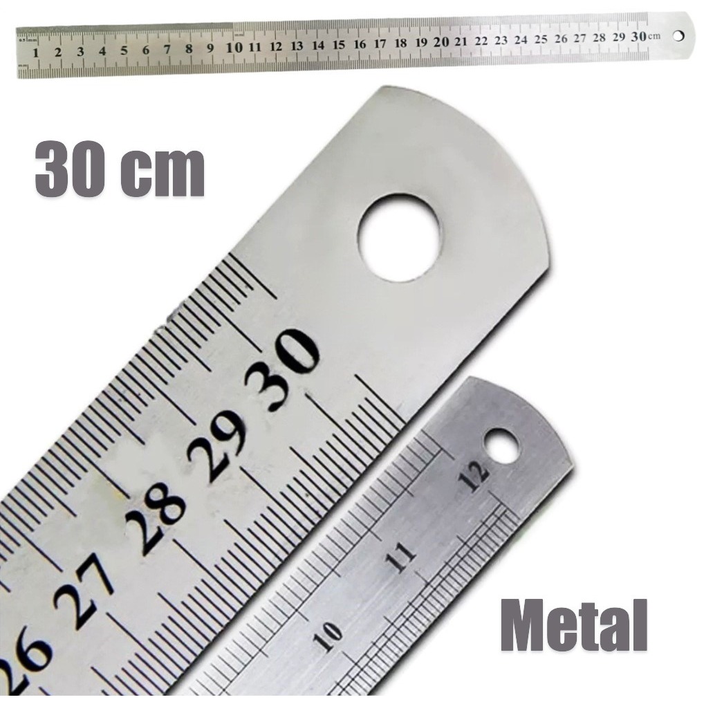 Régua De Metal – Aço Inox – 30 Cm Ar