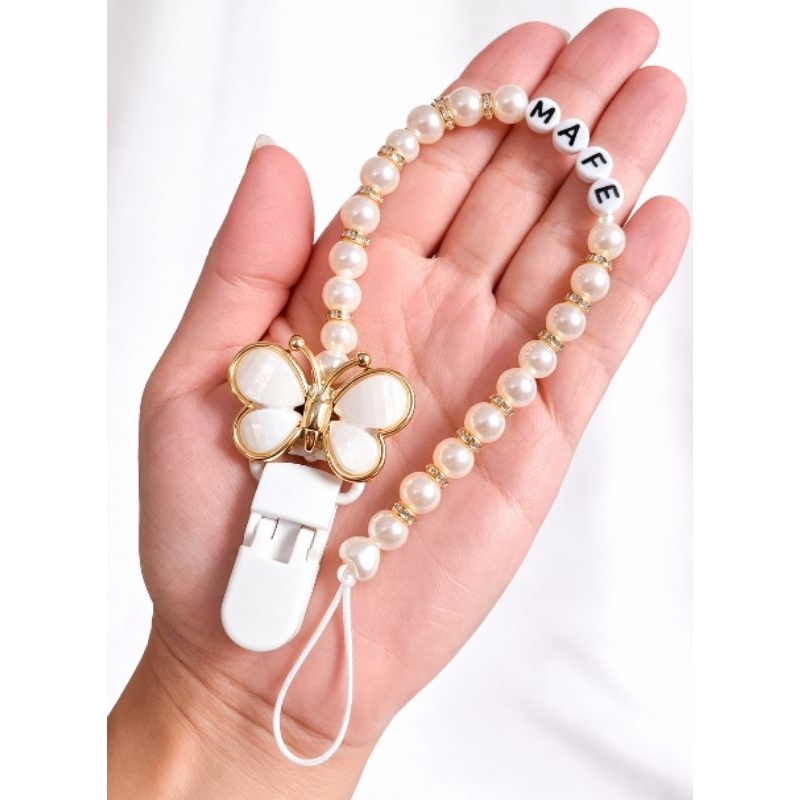 Prendedor de Chupeta Personalizado com Nome luxo |