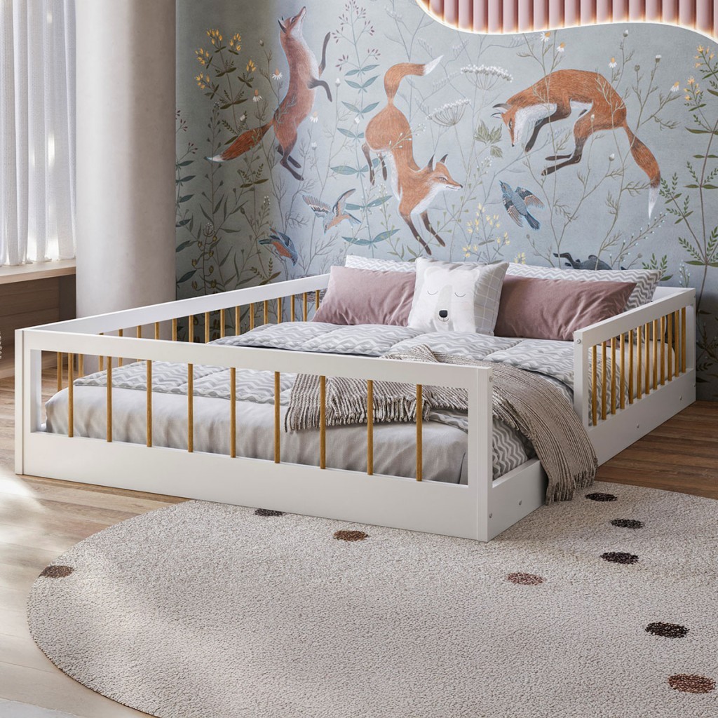 Cama Montessoriana Casal Ana Branco Madeirado R