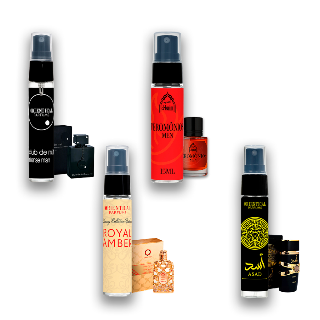 Kit 4 Perfumes Árabes 15ml Masculinos Asad Club d