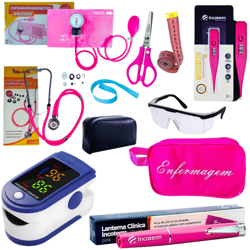 Kit Enfermagem Aparelho de Pressão + Estetoscópi