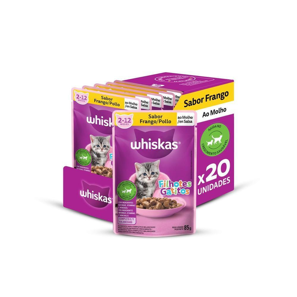 Ração Úmida Whiskas Sachê Frango ao Molho para
