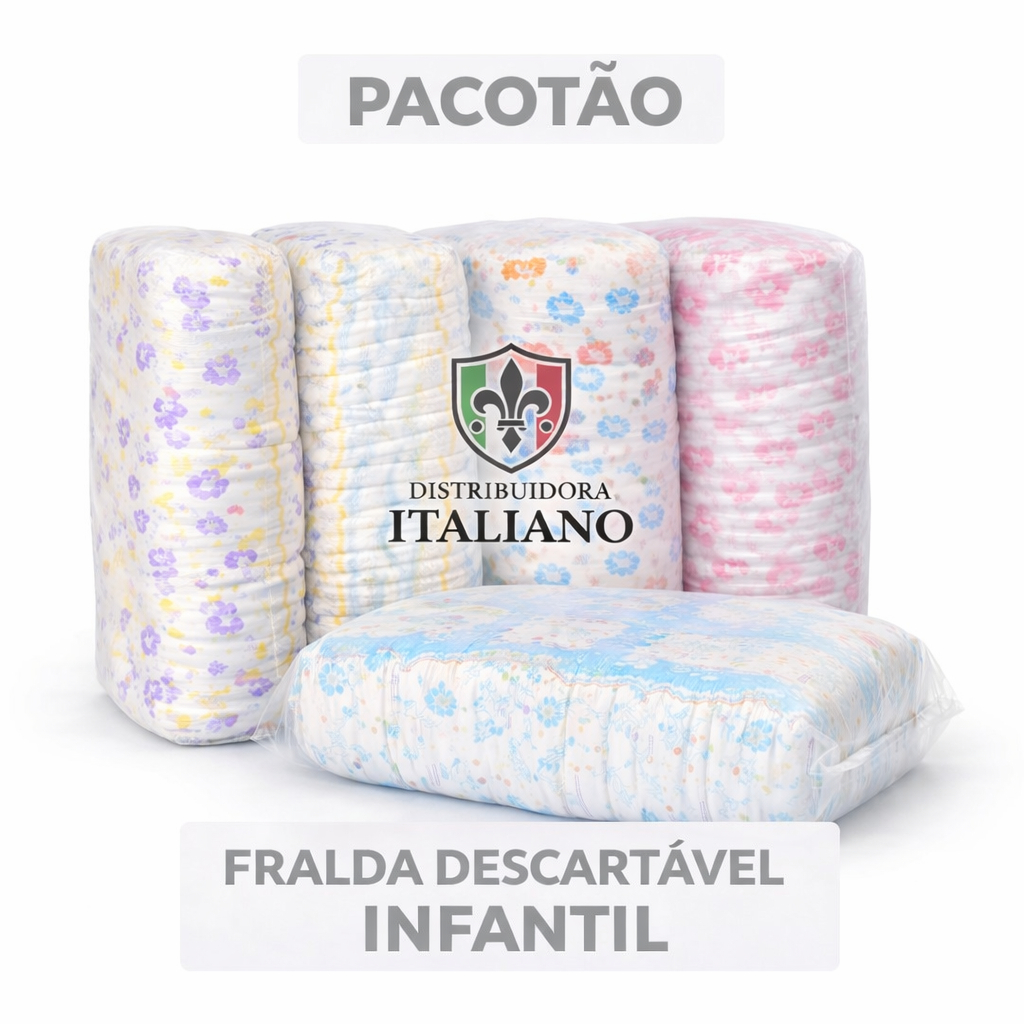 Kit 2 Fraldas Infantis Baratas Alta Absorção Ant