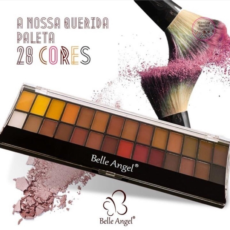 Belle Angel Paleta De Sombras 28 Cores Matte Marro