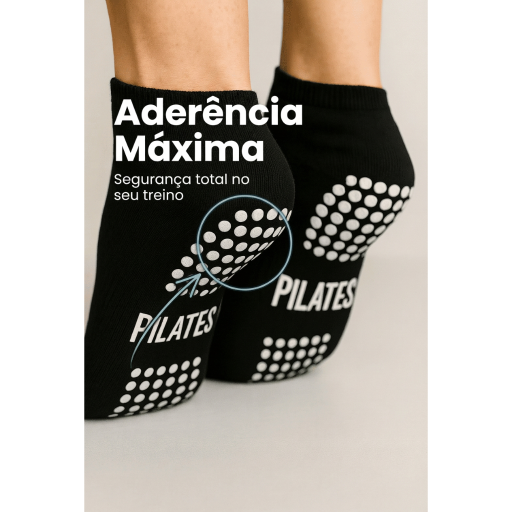 Kit 4 a 12 Pares Meia Antiderrapante Profissional 