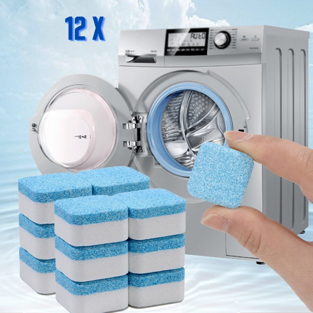 kit 12 Pastilhas para Limpeza de Máquinas de Lava
