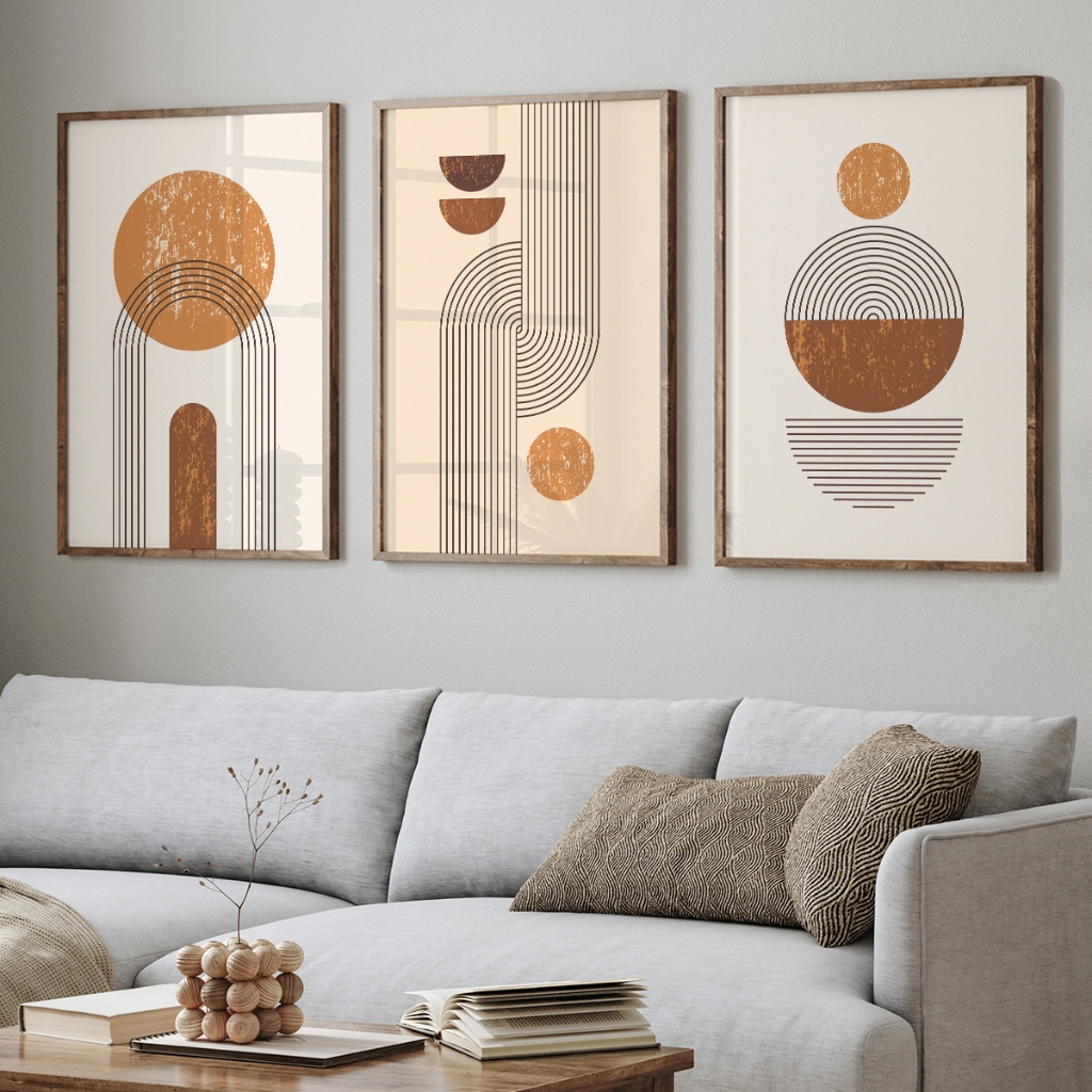 QUADRO DECORATIVO ABSTRATO GEOMÉTRICO LINHAS FORM