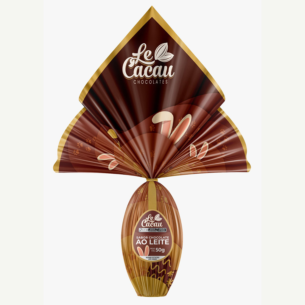 Ovo de Páscoa Sabor Chocolate Ao Leite 50g –