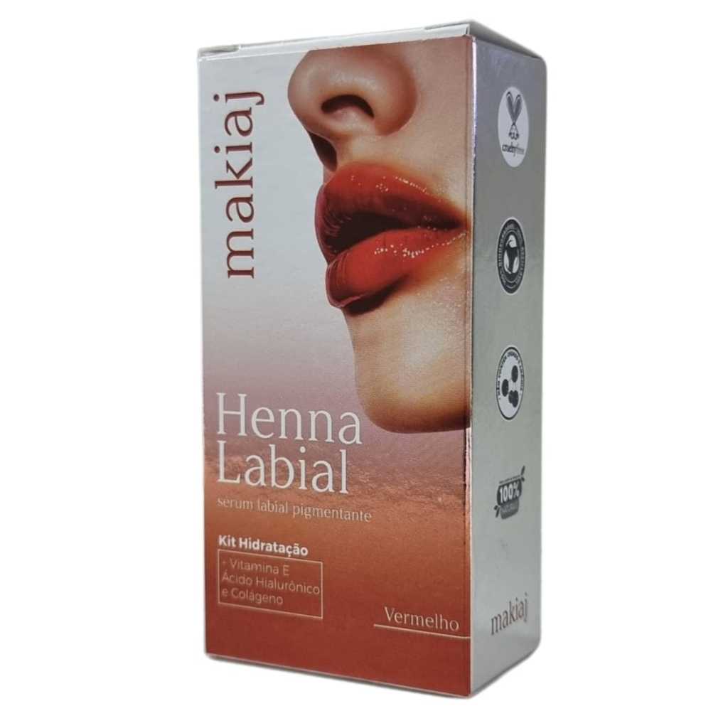 Henna Labial  Rosa ou Vermelha Makiaj