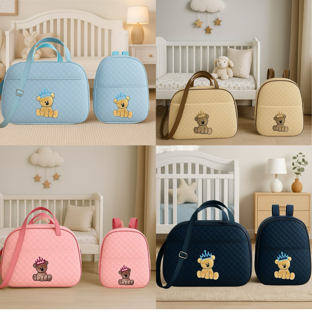 Kit Bolsa E Mochila para Bebê Saida Maternidade U