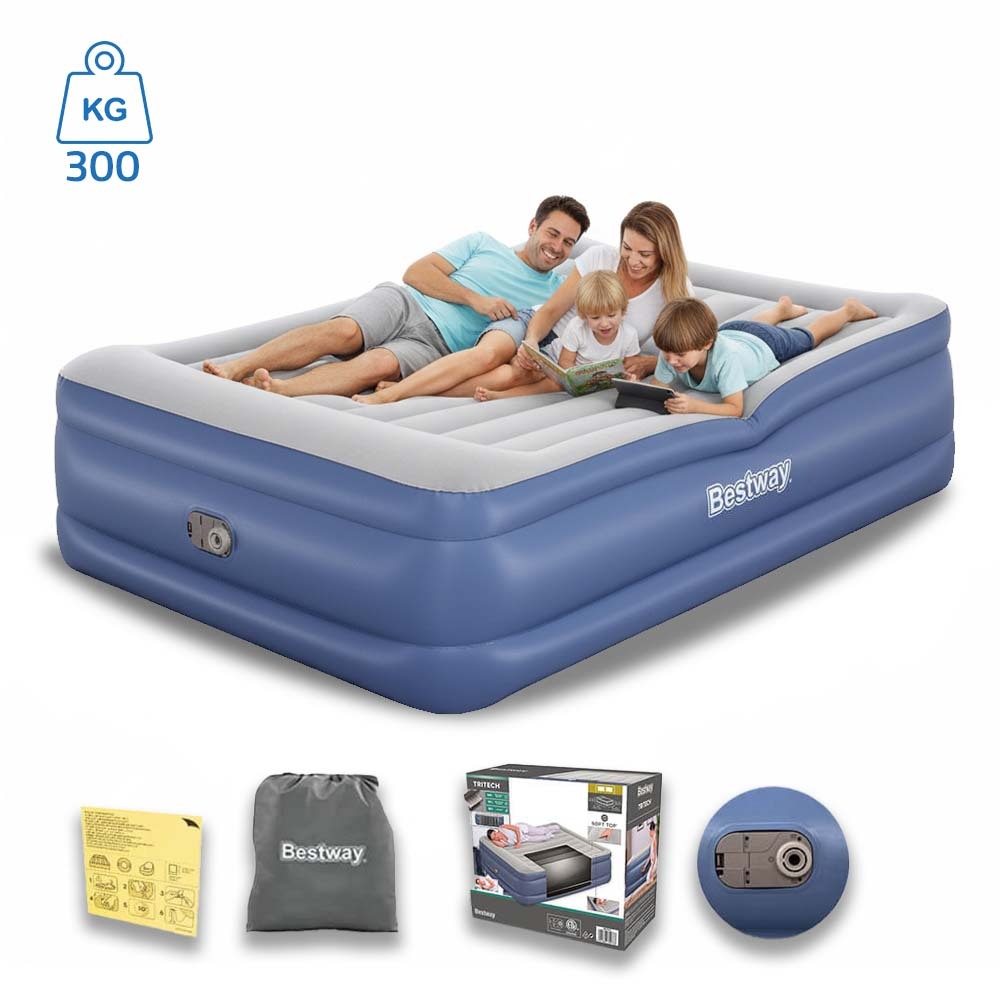 Cama Colchão Inflável Queen 56cm Altura Até 300
