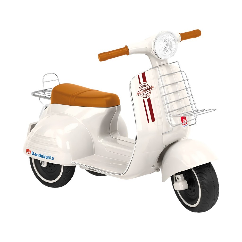 Scooter Banderetta Elétrica 6V Off White Bandeira