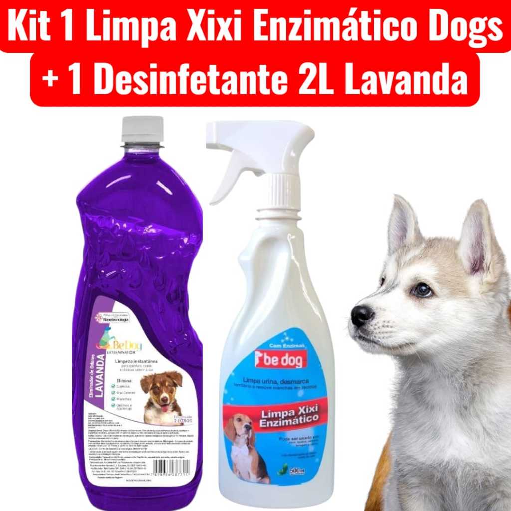 Kit 1 Limpa Xixi Enzimático Cachorro 500ml + 1 De