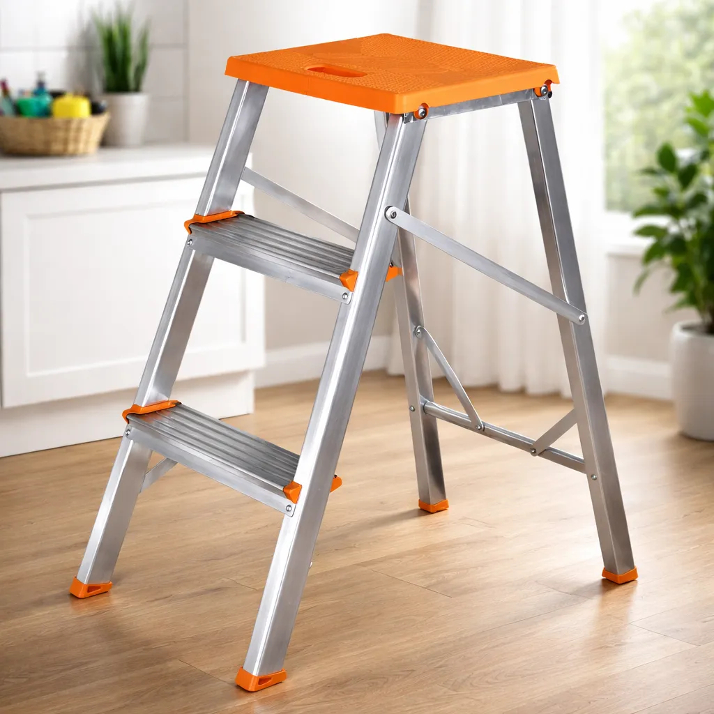 Escada 3 Degraus Banqueta Alumínio Portátil Dome