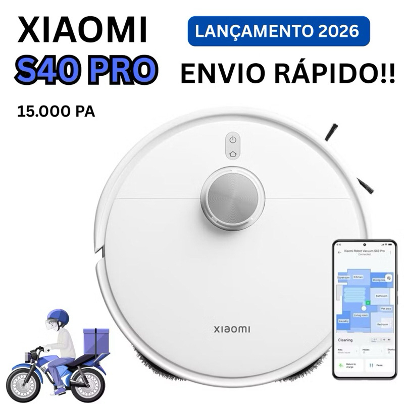 Robô Xiaomi S40 PRO Bivolt Novo Lançamento 2026