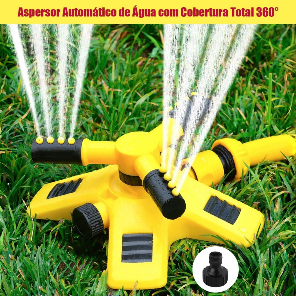 Aspersor Giratório 360° Automático,Irrigador de