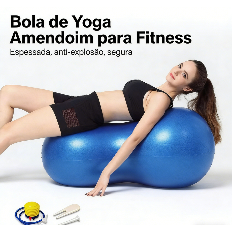 Bola Pilates Feijão 90×40 cm Resistente C/ B