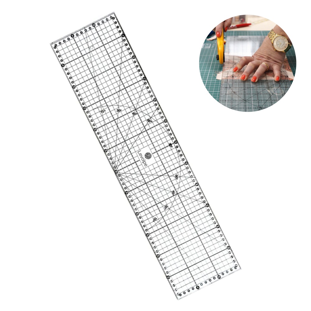 Régua Patchwork 15×60 Cm Em Acrílico Para A