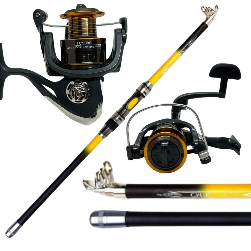 Kit Pesca Vara Telescópica Leve 3 metros 40Lbs + 