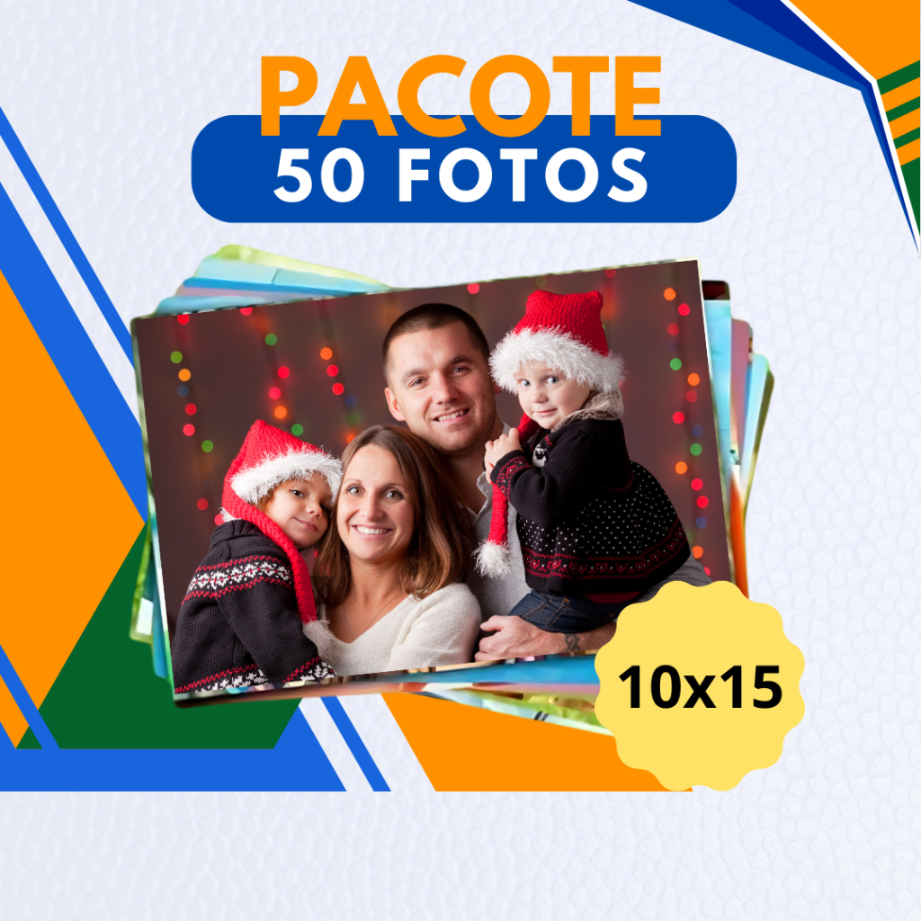 Pacote 50 fotos 10×15 revelação de fotos Pr